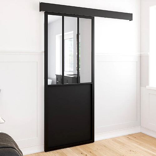 Idmarket MARKET Porte Coulissante Verrière 83 cm