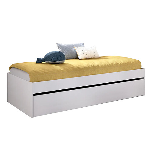 Pegane Lit 90x190 - Blanc Bois