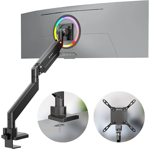 ONKRON Bras Articulé Écran PC et TV de 17 - 57 Pouces,27 kg ,VESA 75x75 - 200x200,G130-B