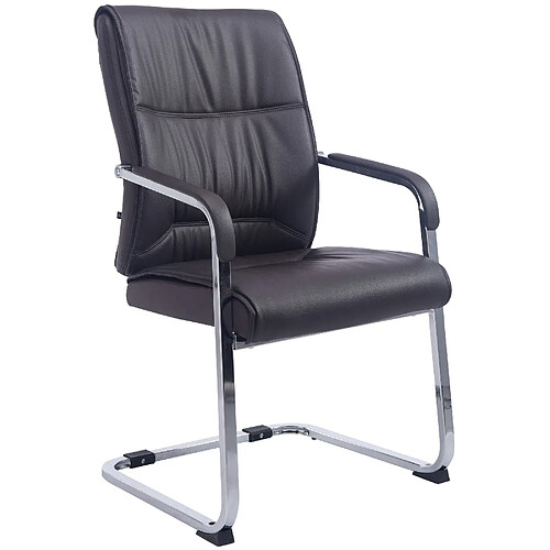 Decoshop26 Fauteuil de bureau visiteur - Marron