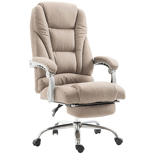 Decoshop26 Fauteuil de bureau relax - Taupe