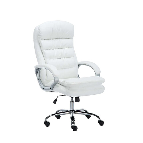 Decoshop26 Fauteuil de bureau - Blanc