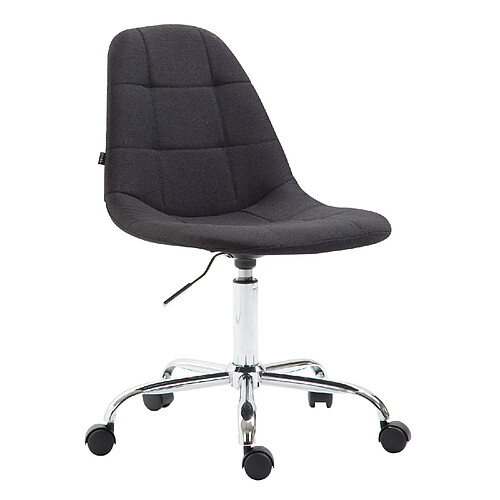 Decoshop26 Fauteuil de bureau pivotant - Noir