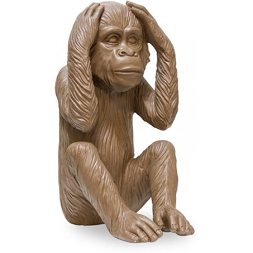 Iconik Interior Figurine Singe Sourd - Marron
