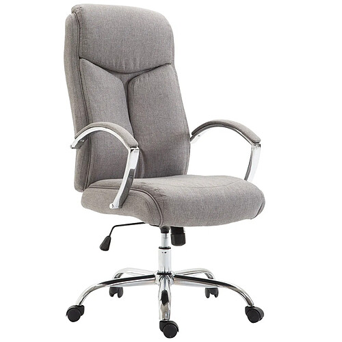 Decoshop26 Fauteuil de bureau XL - Gris
