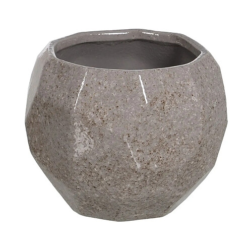 BigBuy Garden Cache-pot Gris Céramique - 25 x 25 x 20 cm