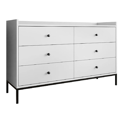 Bestmobilier Filipo Commode - Blanc - 130 cm