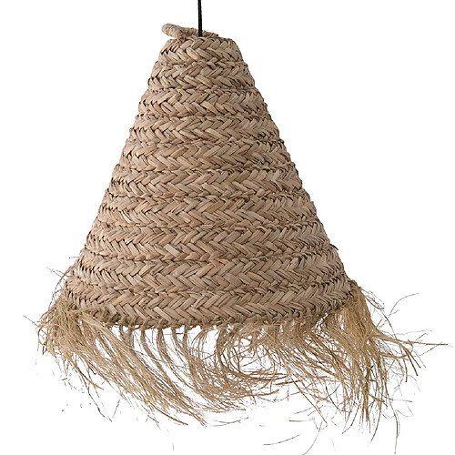 ICONIK INTERIOR Lampe de plafond en sparte - Lampe suspendue de style boho Bali - Pitse Naturel