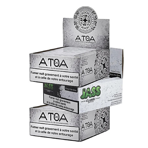 2 Boites de Feuilles Slim ATOA et Jass Slim Classic
