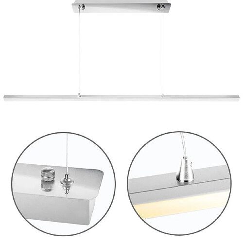 Suspension LED Tatiana - Gris chromé