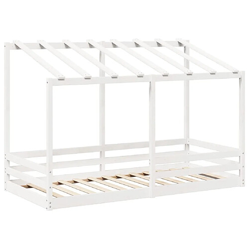VIDAXL Lit pour enfants avec toit - Blanc 100x200 cm