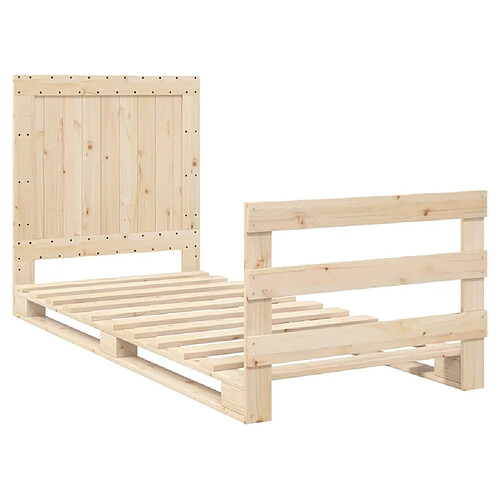 vidaXL Cadre de lit 90x200 cm Bois de pin