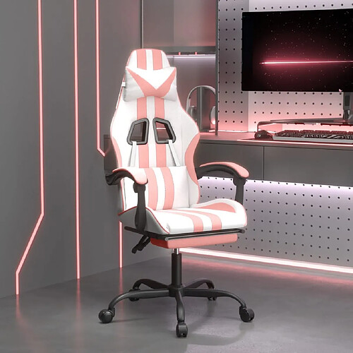 VidaXL Chaise de jeu - Blanc/Rose