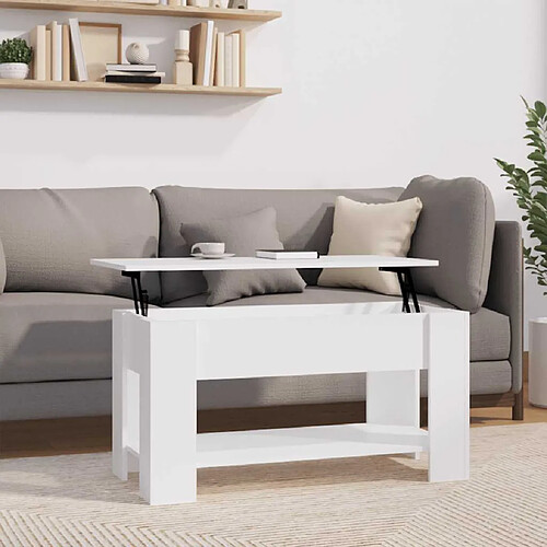 vidaXL Table basse - Blanc