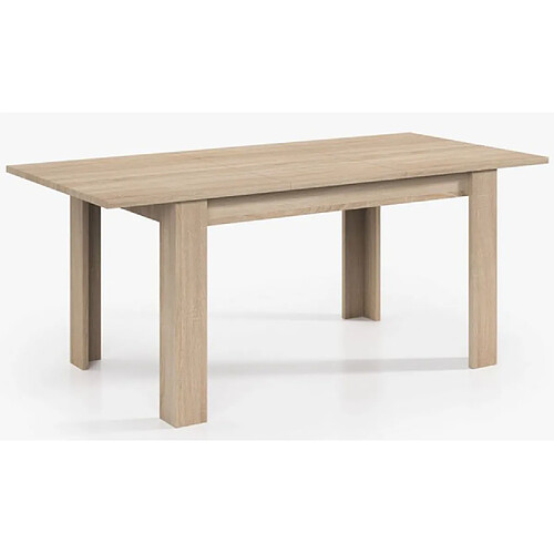 Pegane Table à manger extensible - Chêne