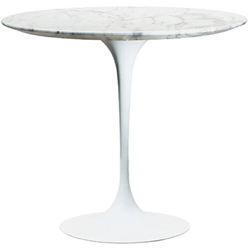 ICONIK INTERIOR Table d'appoint ronde - Marbre - Tulip Marbre