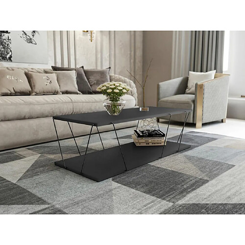 Vente-unique Table basse Delory - Gris anthracite