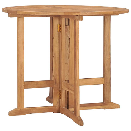 vidaXL Table à dîner pliable bois de teck solide