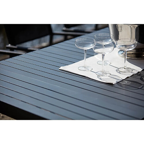 Olhao 12 - Console Extensible 12 Places Gris Foncé - 316 Cm - Table De Jardin