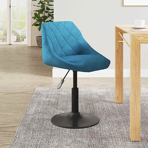 vidaXL Tabouret de bar - Bleu Velours