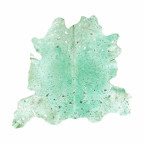 Paris Prix Tapis Peau de Vache - Bleu & Argent