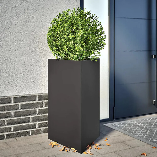 vidaXL Jardinières triangulaires 50x43x75 cm - Noir