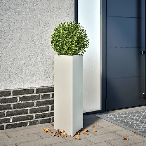 vidaXL Jardinière - Acier Blanc
