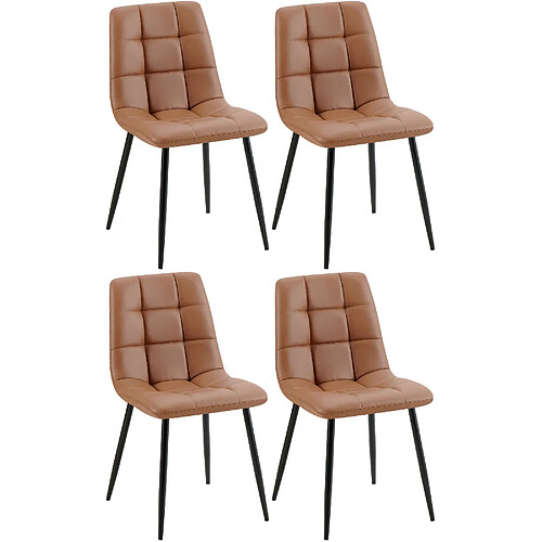 4 Chaises Antibes simili cuir