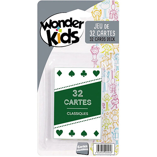 Jeu De 32 Cartes à Jouer Plastifiées - Belote, Rouge, Fabriqué En France, Neuf
