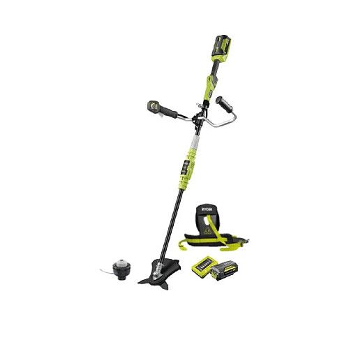 RYOBI - Débroussailleuse 36V - Ø fil 1 x 1,65 mm - lame 3 dents Tri-Arc+™ 26 cm - batterie 36V 4,0 Ah & chargeur - RBC36X26BG2-140