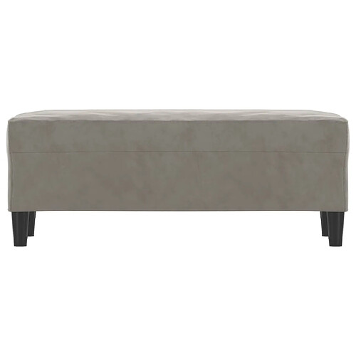 Helloshop26 Banquette velours - Gris clair