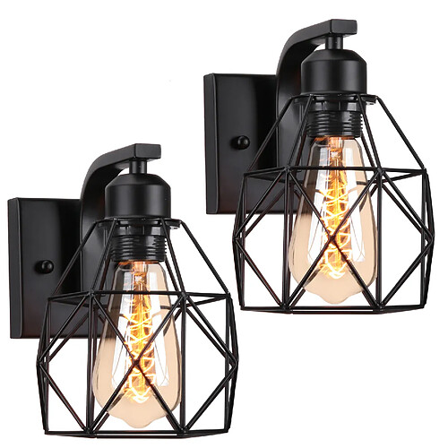 Stoex Applique murale 2 lampes - Noir