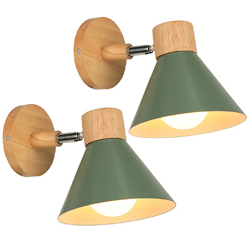 Stoex 2X Applique Murale Rétro - Vert Foncé