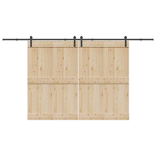 vidaXL Kit de quincaillerie 400 cm - Noir