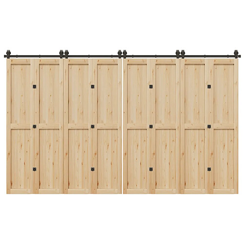 vidaXL Kit quincaillerie 366 cm - Acier noir