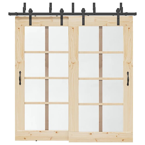 vidaXL Kit Quincaillerie de Porte Coulissante 213.5 cm