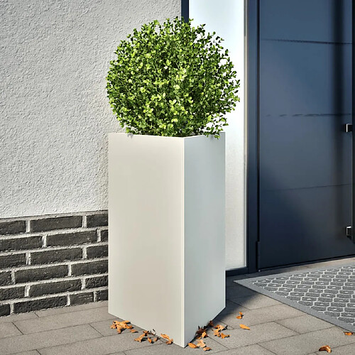 vidaXL Jardinière Triangulaire - Blanc
