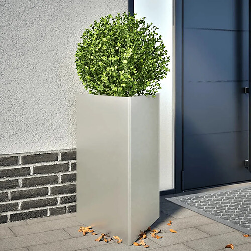 vidaXL Jardinière triangulaire - Acier inoxydable