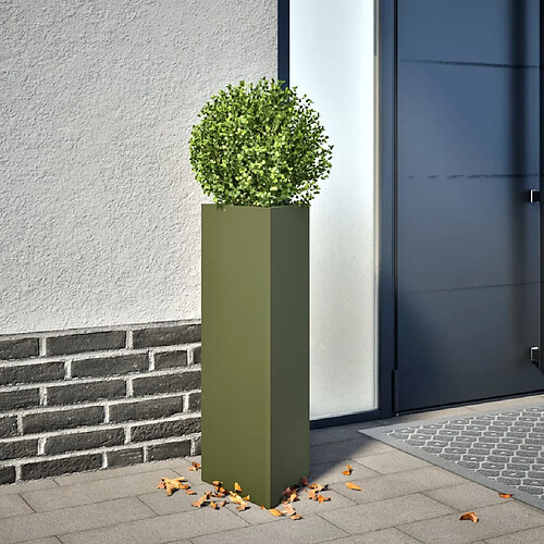 vidaXL Jardinières Triangulaires 2 pcs - Vert Olive