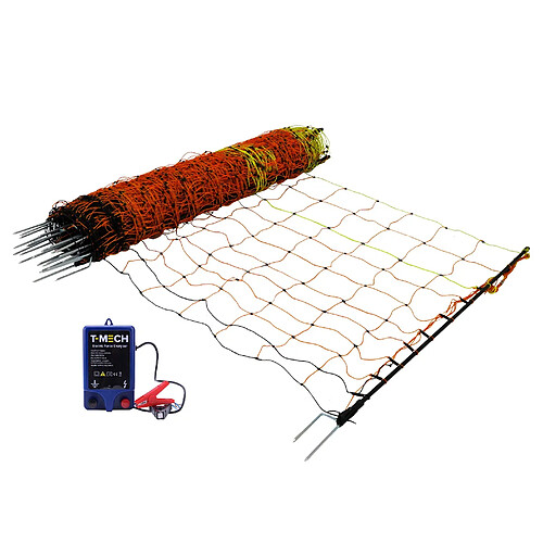 Monstershop Filet Électrifiable Pour Volaille 50 M & Électrificateur
