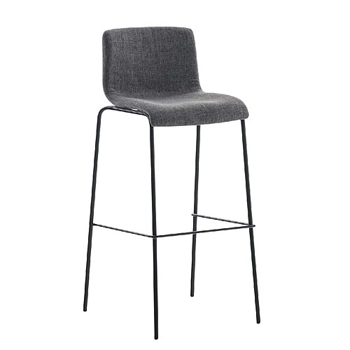 Decoshop26 Tabouret de bar tissu - Gris