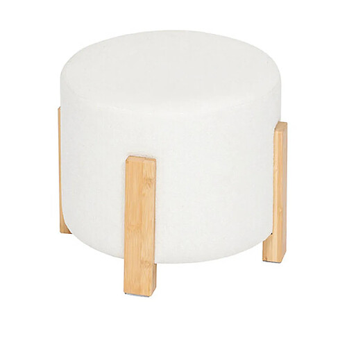 Pegane Tabouret d'appoint en bois - Blanc
