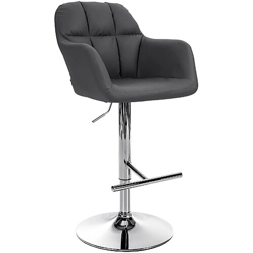 Decoshop26 Tabouret de bar - Noir