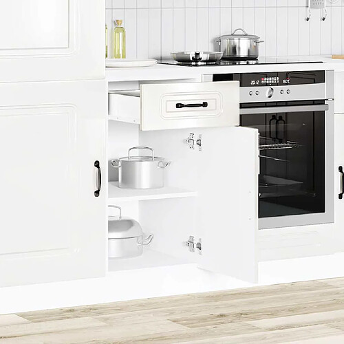 vidaXL Armoire de cuisine Kalmar blanc brillant