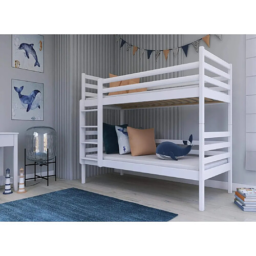 Kids Literie Lit superposé séparable NELIO 90x190 Pin