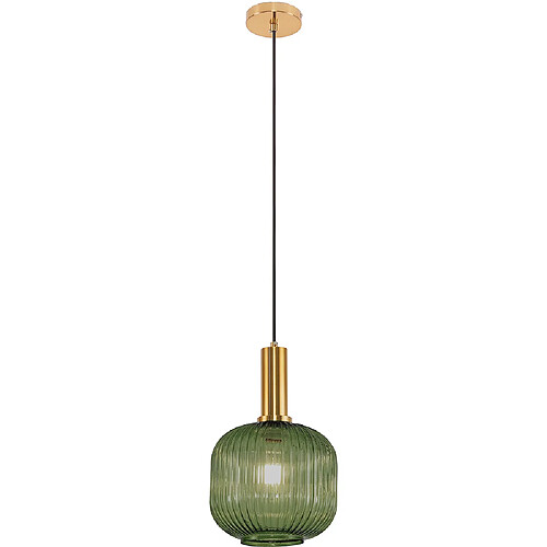 ICONIK INTERIOR Lampe de plafond vintage - Suspension en cristal - Amelia Vert