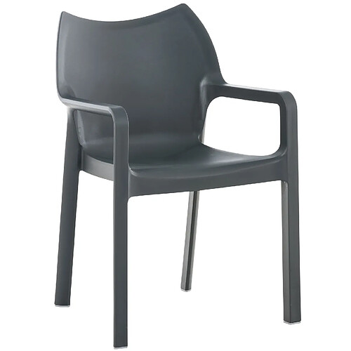 Chaise de jardin Diva - Gris foncé