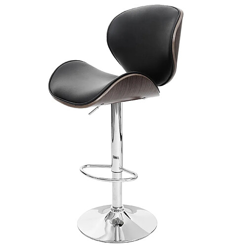 Decoshop26 Tabouret de bar rétro - Marron