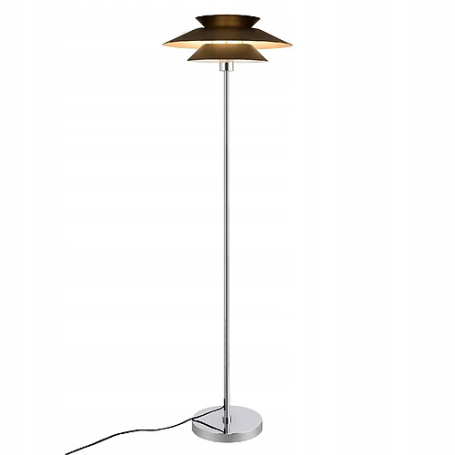 Zmh Lampadaire moderne Bronn - Noir/Blanc
