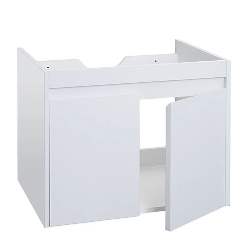 Decoshop26 Meuble sous-vasque mural - Blanc